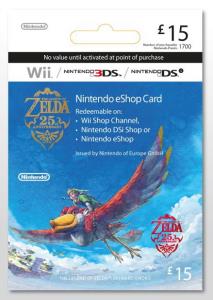 Nintendo eShop Card 15£ Zelda Skyward Sword